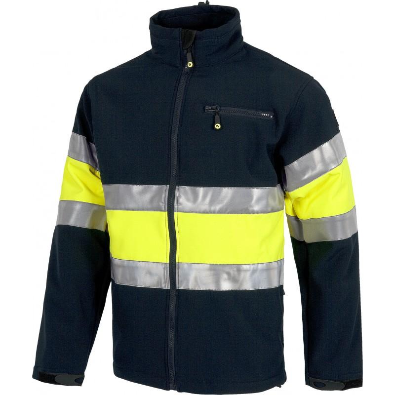 Chaqueta s9520 con tejido work shell cuello alto