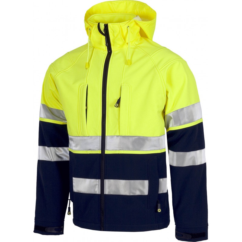 Chaqueta s9525 con tejido work shell cuello alto