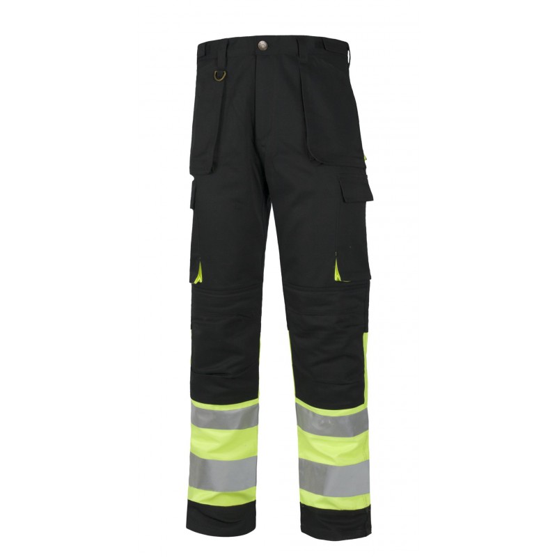 Pantalon c2918 de alta visibilidad reflectante multibolsillos workteam