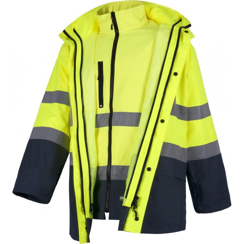 Parka c3745 impermeable y desmontable workteam