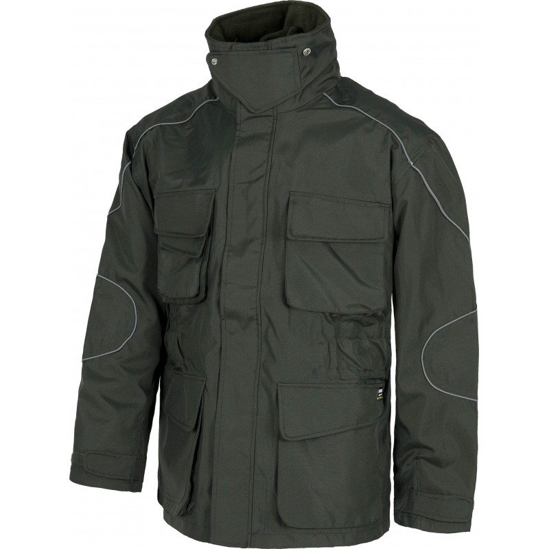 Parka s1130 cuello alto capucha