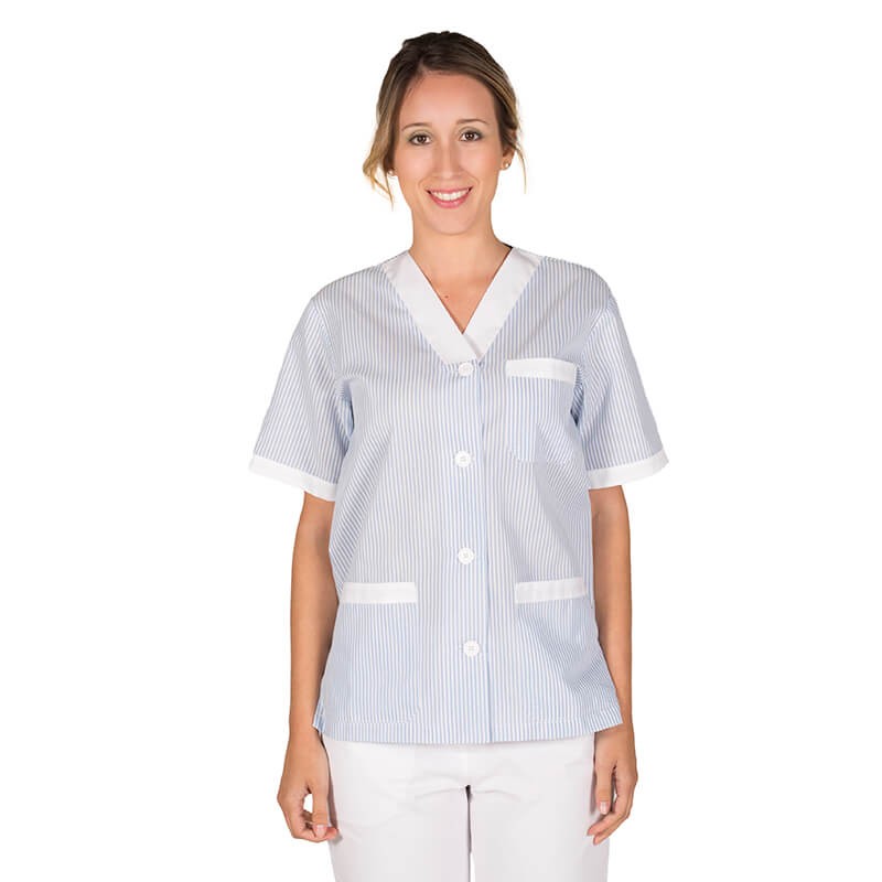 BLUSA SANITARIA PICO ABIERTO BOTON COMBI