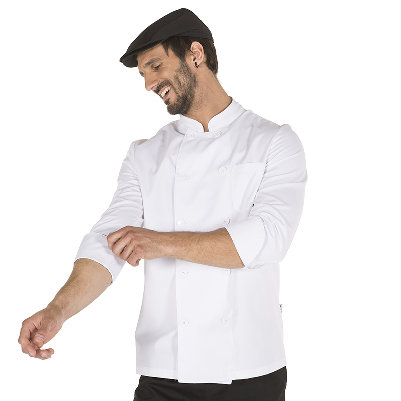 CHAQUETA COCINA UNISEX M/L SARGA BLANCA M/L