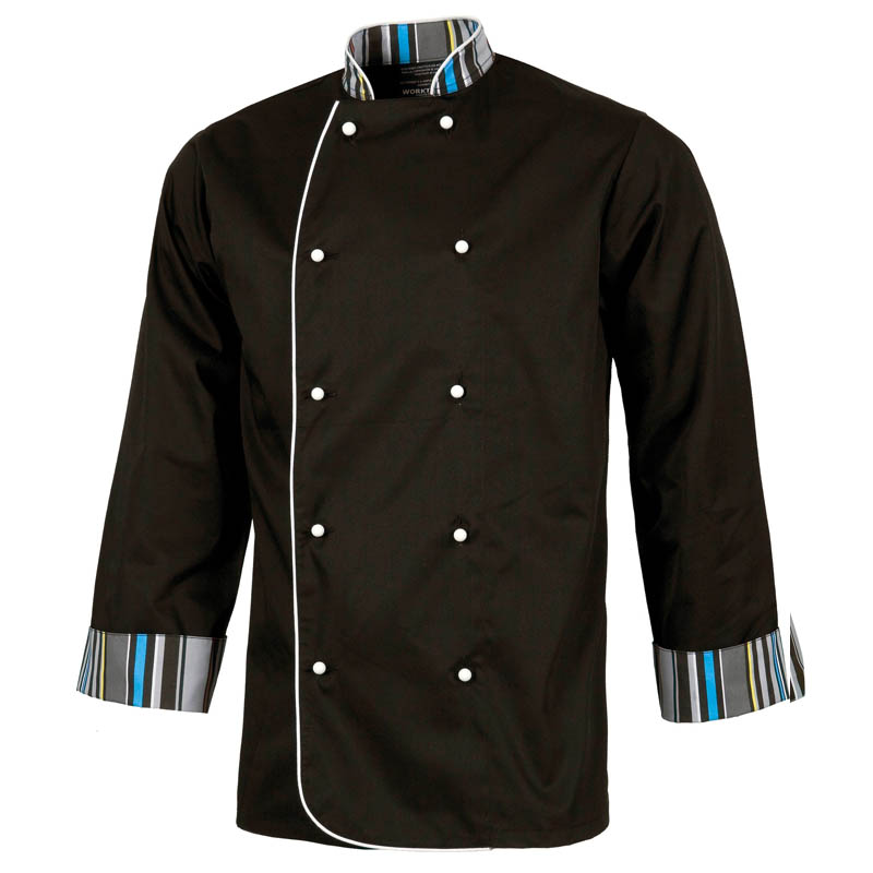 CASACA CHEF UNISEX ANTIMANCHAS BICOLOR 