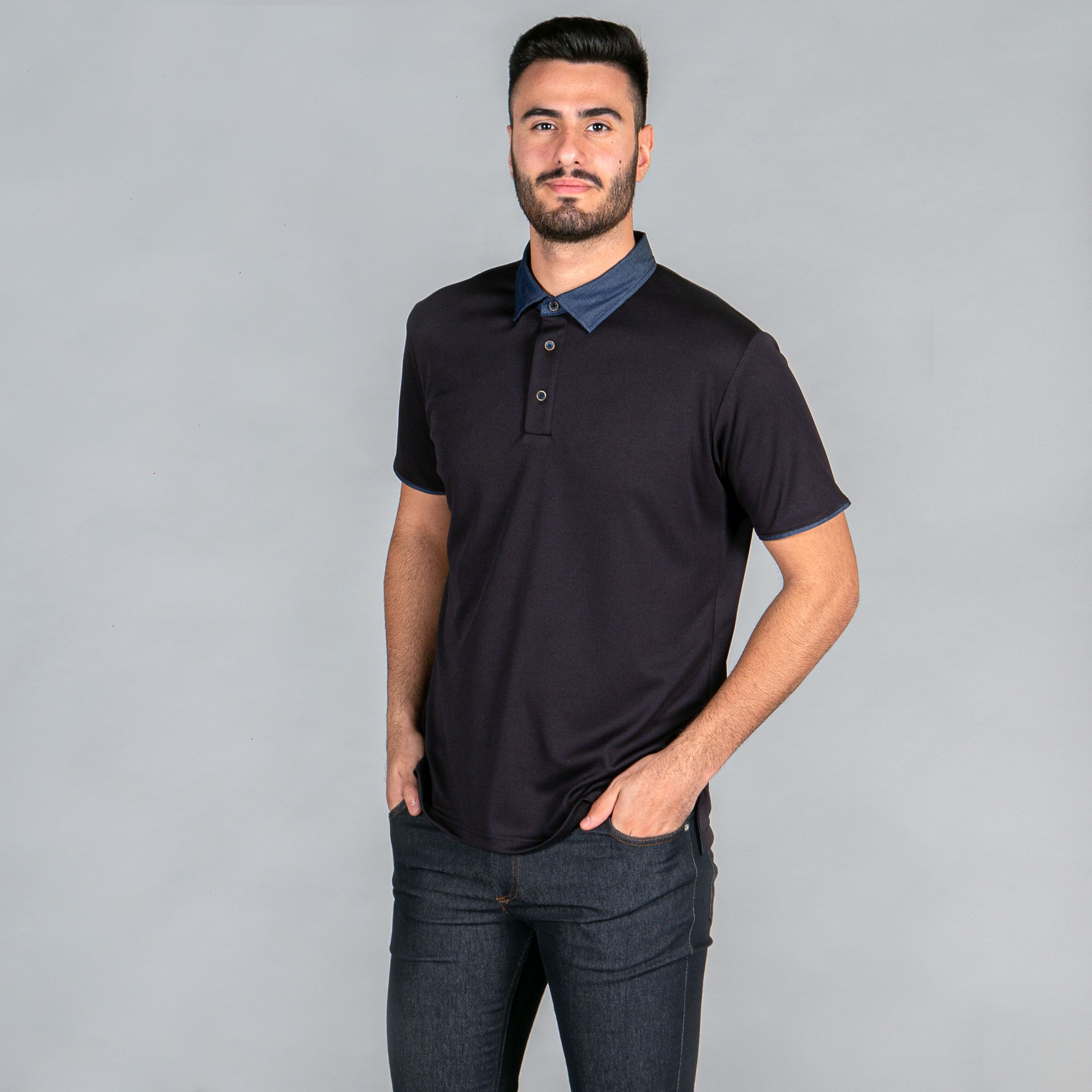 POLO HOMBRE CUELLO CAMISERO TEJANO 