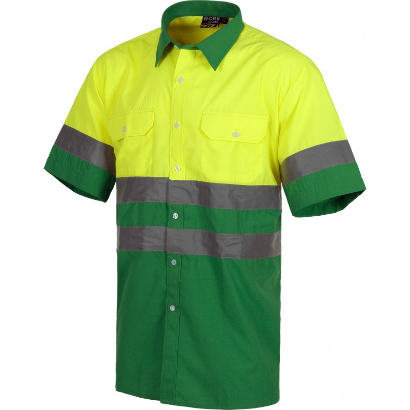 CAMISA BICOLOR ALTA VISIBILIDAD CON BANDAS