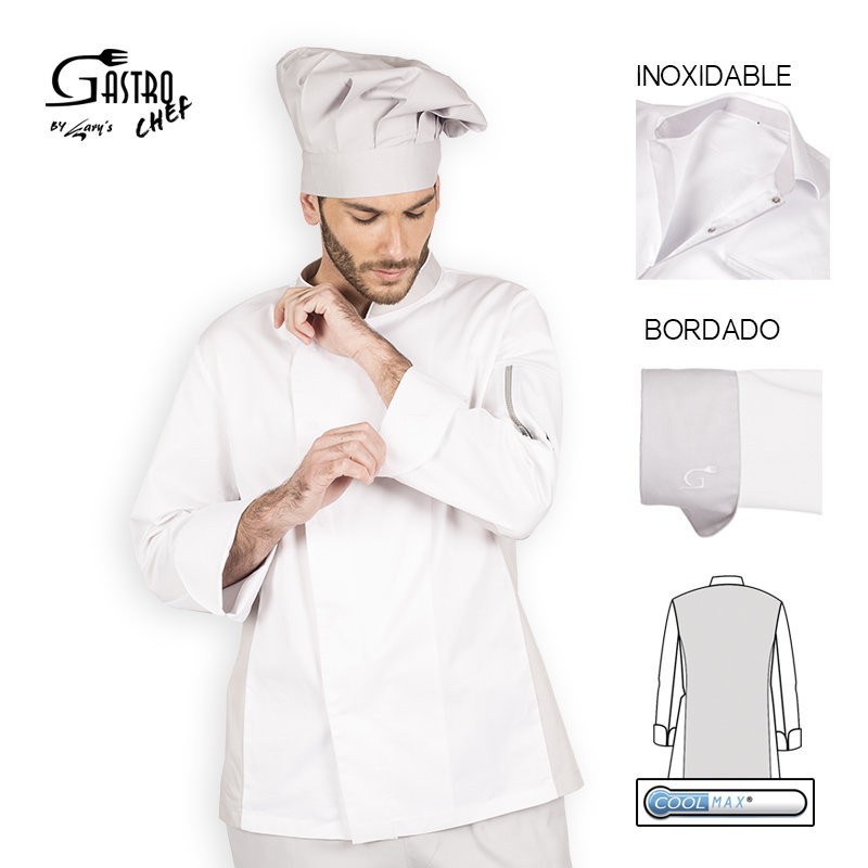 Uniforme personalizable para cocina y restaurante Fabricado en Italia negra y roja Casaca Chef tessile astorino Chaqueta de cocinero para hombre Manga corta 
