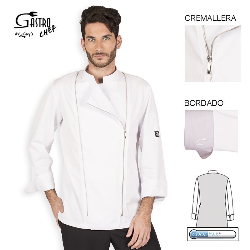 Chaqueta de hombre punto fino marino con cremallera - Gary's