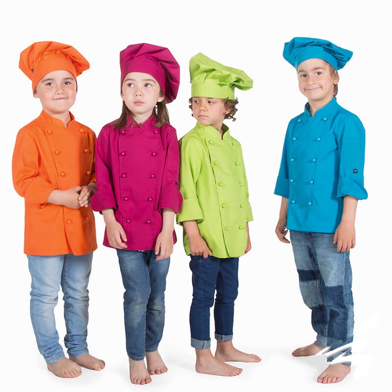 Chaqueta cocinero infantil colores