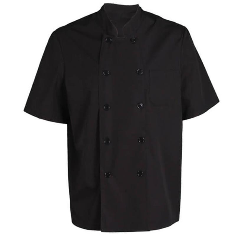 CHAQUETA COCINA POPELÍN NEGRA