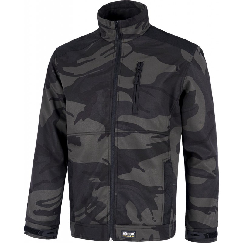 CHAQUETA IMPERMEABLE TEJIDO CAMUFLAJE WORKSHELL