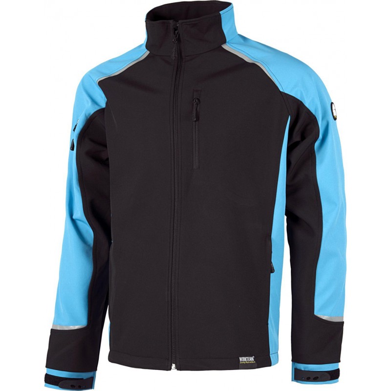 CHAQUETA BICOLOR CON REFLECTANTES TEJIDO WORKSHELL