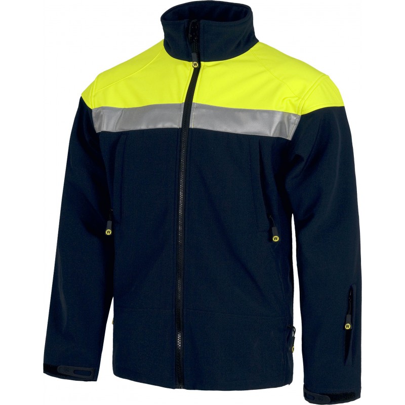 Chaqueta s9505 con tejido work shell cuello alto